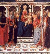 Cosimo Rosselli The Virgin and Child Enthroned with Saints painting